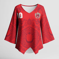 Custom World Football 2026 Turkey Kimono Sleeve Blouse Crescent Stars Ottoman Baroque Pride