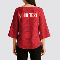 Custom World Football 2026 Turkey Kimono Sleeve Blouse Crescent Stars Ottoman Baroque Pride