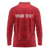 Custom World Football 2026 Turkey Long Sleeve Polo Shirt Crescent Stars Ottoman Baroque Pride