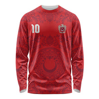 Custom World Football 2026 Turkey Long Sleeve Shirt Crescent Stars Ottoman Baroque Pride