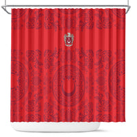 World Football 2026 Turkey Shower Curtain Crescent Stars Ottoman Baroque Pride