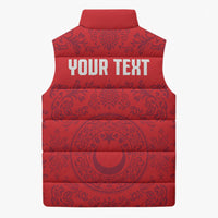 Custom World Football 2026 Turkey Sleeveless Puffer Jacket Crescent Stars Ottoman Baroque Pride