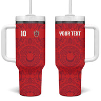 Custom World Football 2026 Turkey Tumbler With Handle Crescent Stars Ottoman Baroque Pride