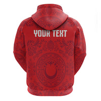 Custom World Football 2026 Turkey Zip Hoodie Crescent Stars Ottoman Baroque Pride