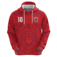 Custom World Football 2026 Turkey Zip Hoodie Crescent Stars Ottoman Baroque Pride