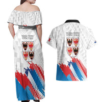 Personalized Italy Trentino-Alto Adige Couples Matching Off Shoulder Maxi Dress and Hawaiian Shirt Flag Style - Wonder Print Shop