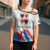Personalized Italy Trentino-Alto Adige Cross Shoulder Shirt Flag Style - Wonder Print Shop