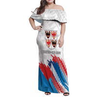 Personalized Italy Trentino-Alto Adige Family Matching Off Shoulder Maxi Dress and Hawaiian Shirt Flag Style - Wonder Print Shop