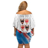 Personalized Italy Trentino-Alto Adige Family Matching Off Shoulder Short Dress and Hawaiian Shirt Flag Style - Wonder Print Shop