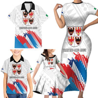 Personalized Italy Trentino-Alto Adige Family Matching Short Sleeve Bodycon Dress and Hawaiian Shirt Flag Style - Wonder Print Shop