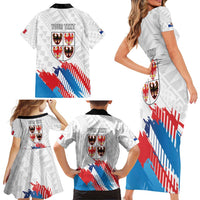 Personalized Italy Trentino-Alto Adige Family Matching Short Sleeve Bodycon Dress and Hawaiian Shirt Flag Style - Wonder Print Shop