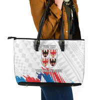 Personalized Italy Trentino-Alto Adige Leather Tote Bag Flag Style - Wonder Print Shop