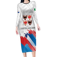 Personalized Italy Trentino-Alto Adige Long Sleeve Bodycon Dress Flag Style - Wonder Print Shop