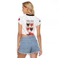 Personalized Italy Trentino-Alto Adige Raglan Cropped T Shirt Flag Style - Wonder Print Shop