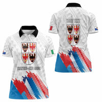 Personalized Italy Trentino-Alto Adige Women Polo Shirt Flag Style - Wonder Print Shop