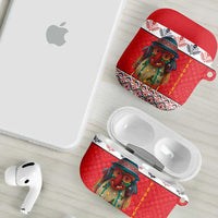 Personalized Romania Christmas AirPods Case Romanian Folk Mask - Wonder Print Shop