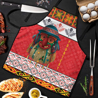 Personalized Romania Christmas Apron Romanian Folk Mask - Wonder Print Shop