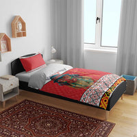 Personalized Romania Christmas Bedding Set Romanian Folk Mask - Wonder Print Shop