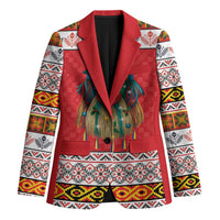 Personalized Romania Christmas Blazer Romanian Folk Mask - Wonder Print Shop