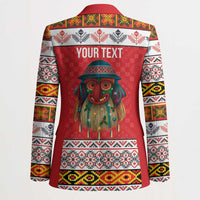 Personalized Romania Christmas Blazer Romanian Folk Mask - Wonder Print Shop