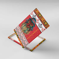 Personalized Romania Christmas Canvas Wall Art Romanian Folk Mask - Wonder Print Shop