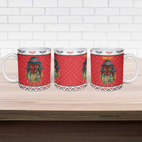 Personalized Romania Christmas Ceramic Mug Romanian Folk Mask - Wonder Print Shop