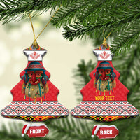 Personalized Romania Christmas Ceramic Ornament Romanian Folk Mask - Wonder Print Shop