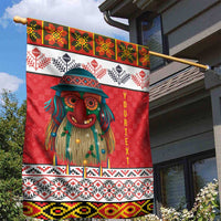 Personalized Romania Christmas Garden Flag Romanian Folk Mask - Wonder Print Shop