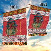 Personalized Romania Christmas Garden Flag Romanian Folk Mask - Wonder Print Shop