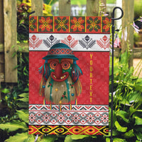 Personalized Romania Christmas Garden Flag Romanian Folk Mask - Wonder Print Shop