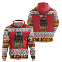 Personalized Romania Christmas Hoodie Romanian Folk Mask - Wonder Print Shop