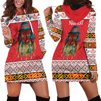 Personalized Romania Christmas Hoodie Dress Romanian Folk Mask - Wonder Print Shop