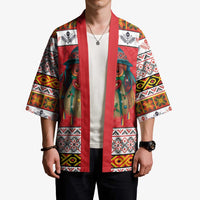 Personalized Romania Christmas Kimono Romanian Folk Mask - Wonder Print Shop