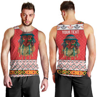 Personalized Romania Christmas Men Tank Top Romanian Folk Mask - Wonder Print Shop