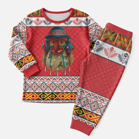 Personalized Romania Christmas Pajama Set Romanian Folk Mask - Wonder Print Shop