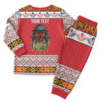 Personalized Romania Christmas Pajama Set Romanian Folk Mask - Wonder Print Shop