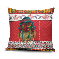 Personalized Romania Christmas Pillow Cover Romanian Folk Mask - Wonder Print Shop