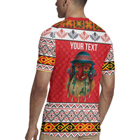 Personalized Romania Christmas Rugby Jersey Romanian Folk Mask - Wonder Print Shop