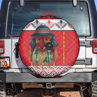 Personalized Romania Christmas Spare Tire Cover Romanian Folk Mask - Wonder Print Shop