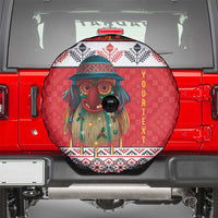 Personalized Romania Christmas Spare Tire Cover Romanian Folk Mask - Wonder Print Shop