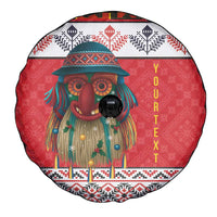 Personalized Romania Christmas Spare Tire Cover Romanian Folk Mask - Wonder Print Shop