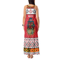 Personalized Romania Christmas Tank Maxi Dress Romanian Folk Mask - Wonder Print Shop