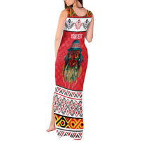 Personalized Romania Christmas Tank Maxi Dress Romanian Folk Mask - Wonder Print Shop