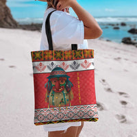 Personalized Romania Christmas Tote Bag Romanian Folk Mask - Wonder Print Shop
