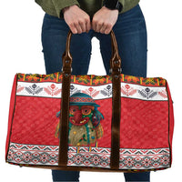 Personalized Romania Christmas Travel Bag Romanian Folk Mask - Wonder Print Shop