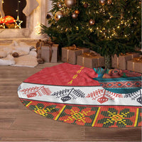 Personalized Romania Christmas Tree Skirt Romanian Folk Mask - Wonder Print Shop
