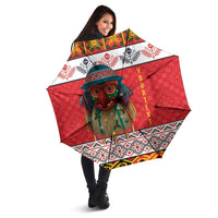 Personalized Romania Christmas Umbrella Romanian Folk Mask - Wonder Print Shop