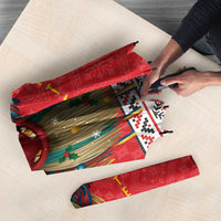 Personalized Romania Christmas Umbrella Romanian Folk Mask - Wonder Print Shop