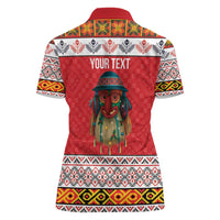 Personalized Romania Christmas Women Polo Shirt Romanian Folk Mask - Wonder Print Shop