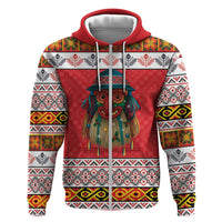 Personalized Romania Christmas Zip Hoodie Romanian Folk Mask - Wonder Print Shop
